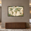 Botanical World Map lifestyle view