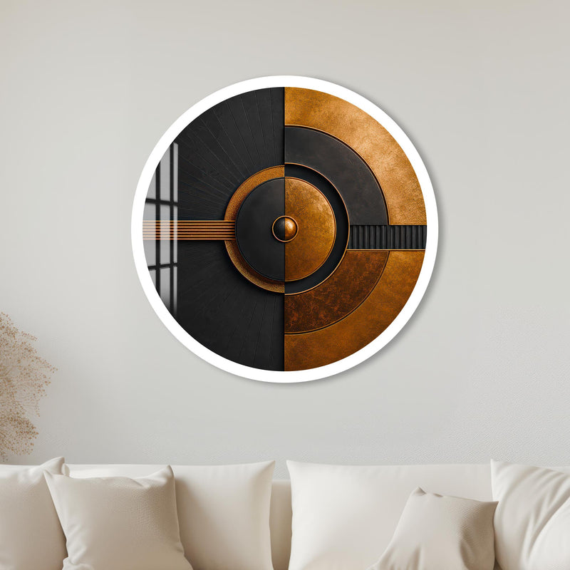 Copper Deco Rings with white frame