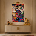 Resting Muses with walnut frame