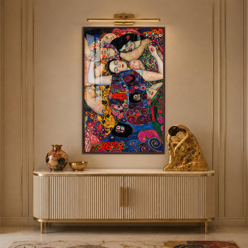 Resting Muses with walnut frame