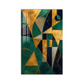 Artronauts Glass Print Emerald Geometric Fusion Glass Wall Art