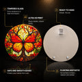 Autumn Butterfly Tree — tempered glass, ultra HD print, ready to hang