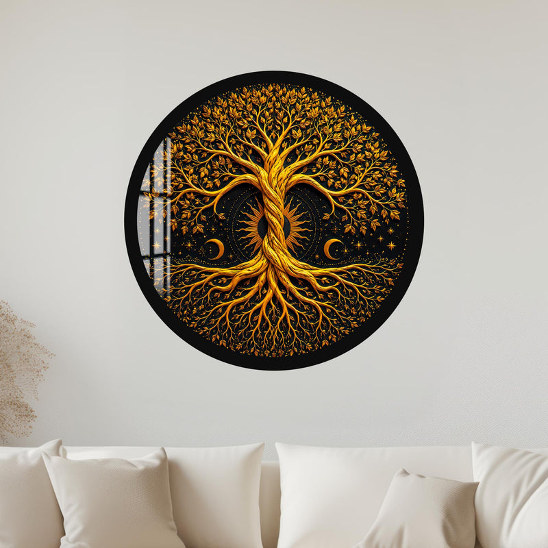 Golden Tree Of Life with black frame
