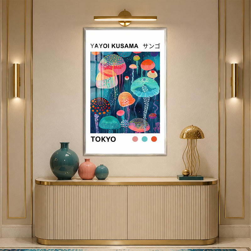 Tokyo Jellyfish Garden with silver frame