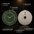 Emerald Gold Elegance — tempered glass, ultra HD print, ready to hang