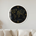 Celestial World Map with white frame