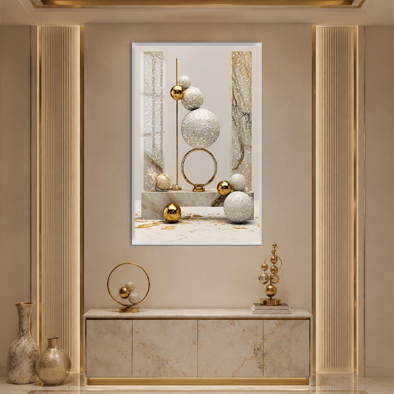 Golden Orb Balance with white frame