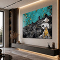 Artronauts Glass Print Violinist Over Santorini Glass Wall Art