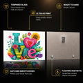 Blooming Love — tempered glass, ultra HD print, ready to hang