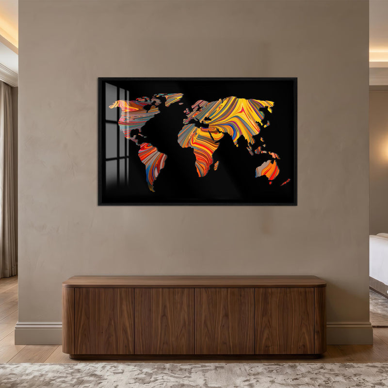 Marbled World Map lifestyle view