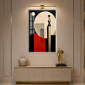 Woman Beyond The Circle with silver frame