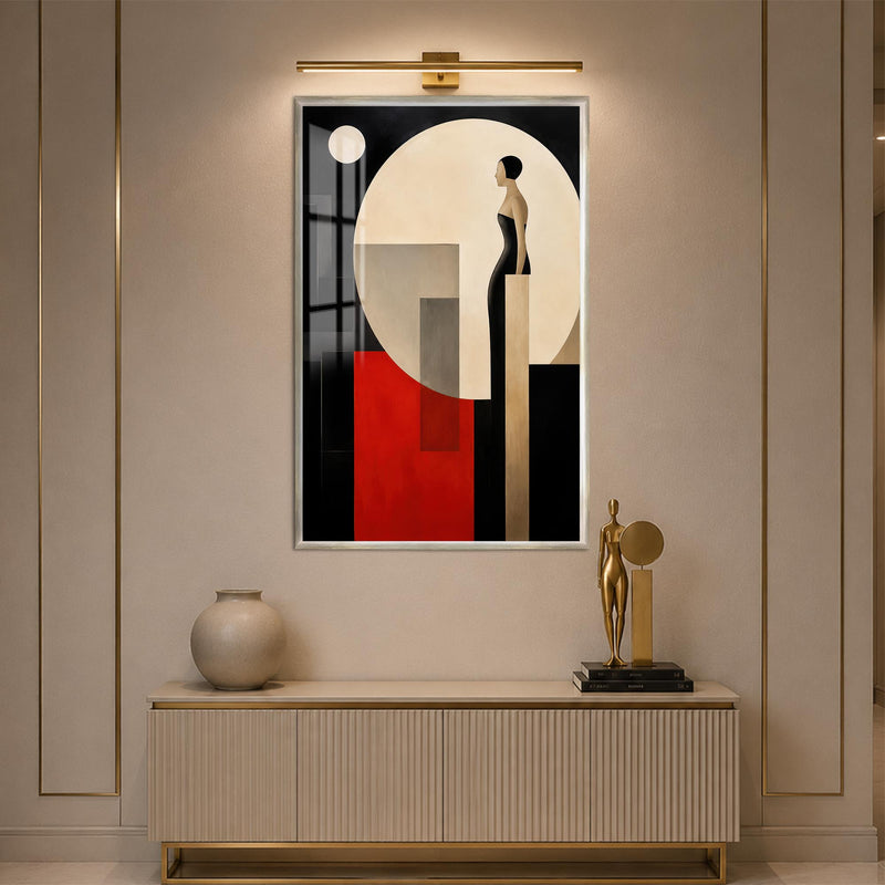 Woman Beyond The Circle with silver frame