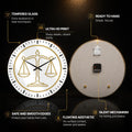 Golden Scales Of Justice — tempered glass, ultra HD print, ready to hang