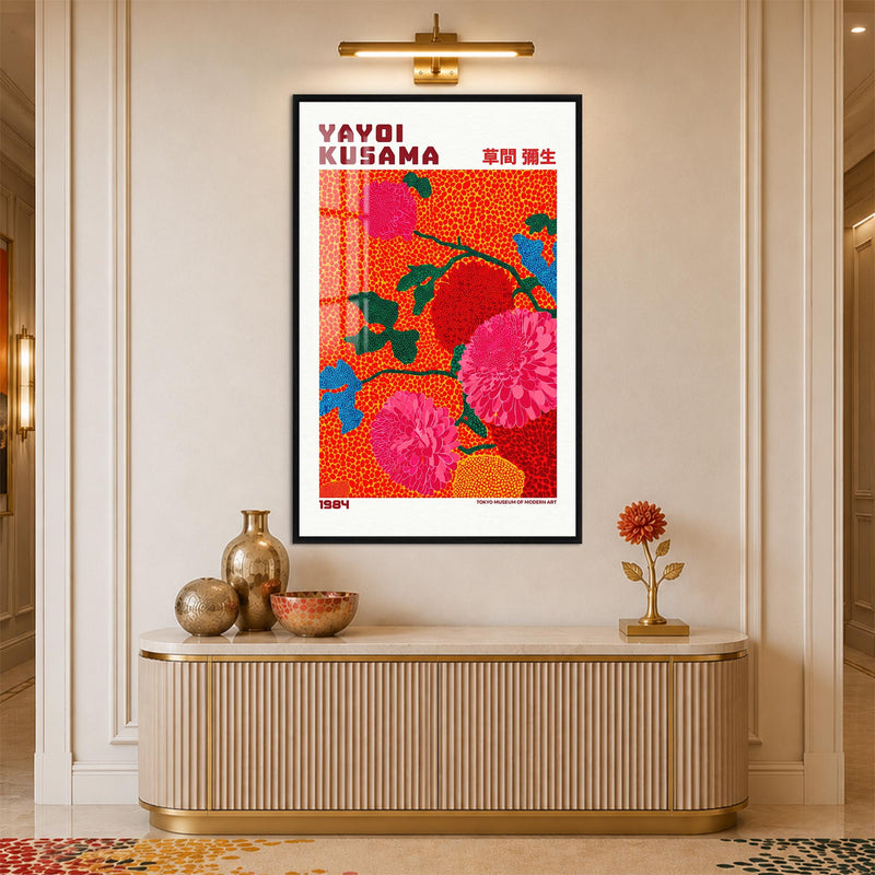 Kusama Floral Reverie with black frame