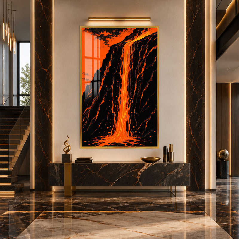 Molten Lava Falls with gold frame