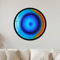 Prismatic Blue Vortex with black frame