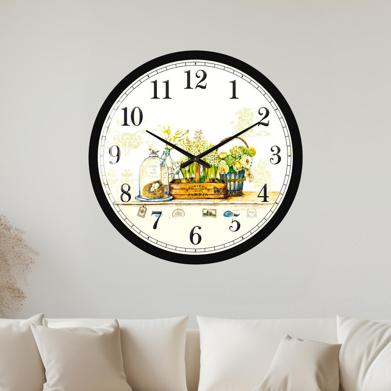 Vintage Garden Blooms with black frame