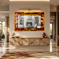 Autumn Leaves Mosaic with gold frame