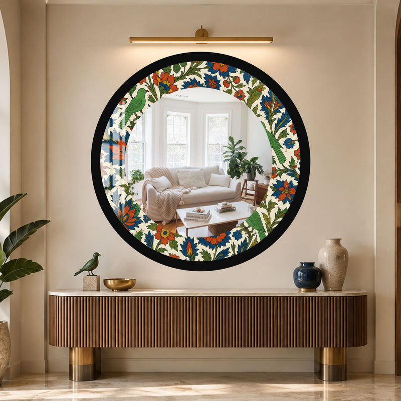 Botanical Birdsong with black frame