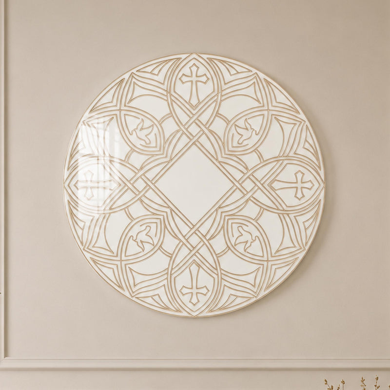 Gothic Cross And Dove Roundel lifestyle view