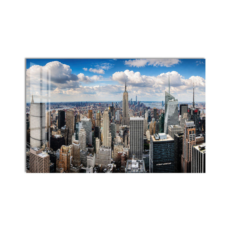 Manhattan Skyline Panorama product shot on white background