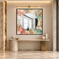 Opalescent Marble Swirl with gold frame