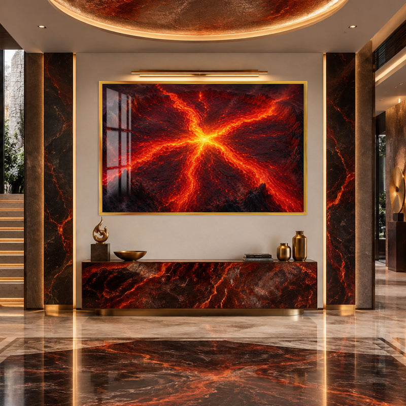 Molten Lava Burst with gold frame