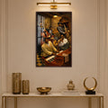 Golden Hour Jazz Club with walnut frame