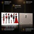 Crimson Couture Lineup — tempered glass, ultra HD print, ready to hang