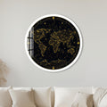 Celestial World Map with white frame