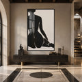 Artronauts Glass Print 12x18 cm | 4.7"x7.1" / Black Quiet Silhouette Glass Wall Art