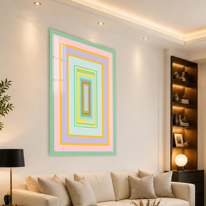 Artronauts Glass Print Pastel Portal Glass Wall Art