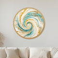 Gilded Aqua Vortex with gold frame