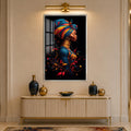 Regal African Muse with silver frame