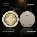 Nur Allah Navy Medallion — tempered glass, ultra HD print, ready to hang
