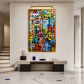 Urban Tribal Face with gold frame
