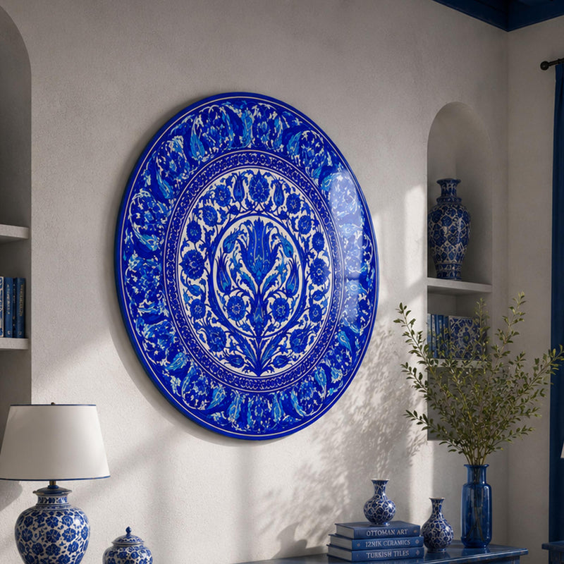 Cobalt Floral Medallion lifestyle view