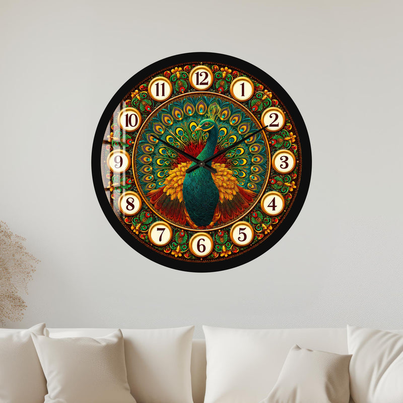 Regal Peacock with black frame