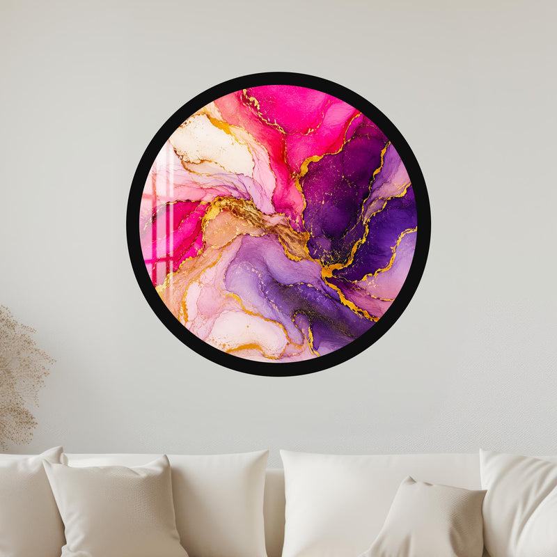 Magenta Amethyst Flow with black frame
