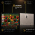 Dotted Enchanted Garden — tempered glass, ultra HD print, ready to hang