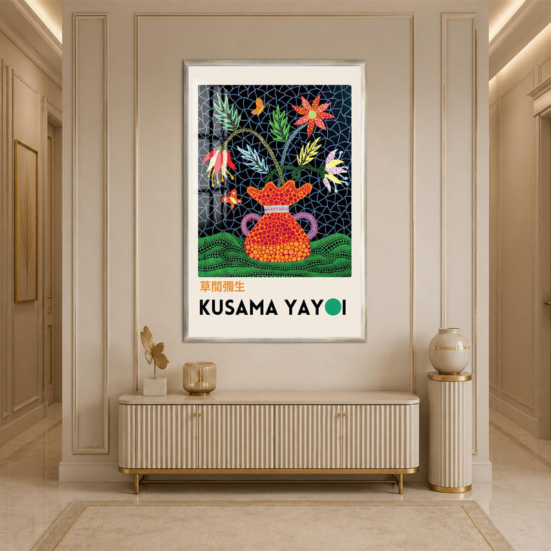 Kusama Floral Reverie with silver frame