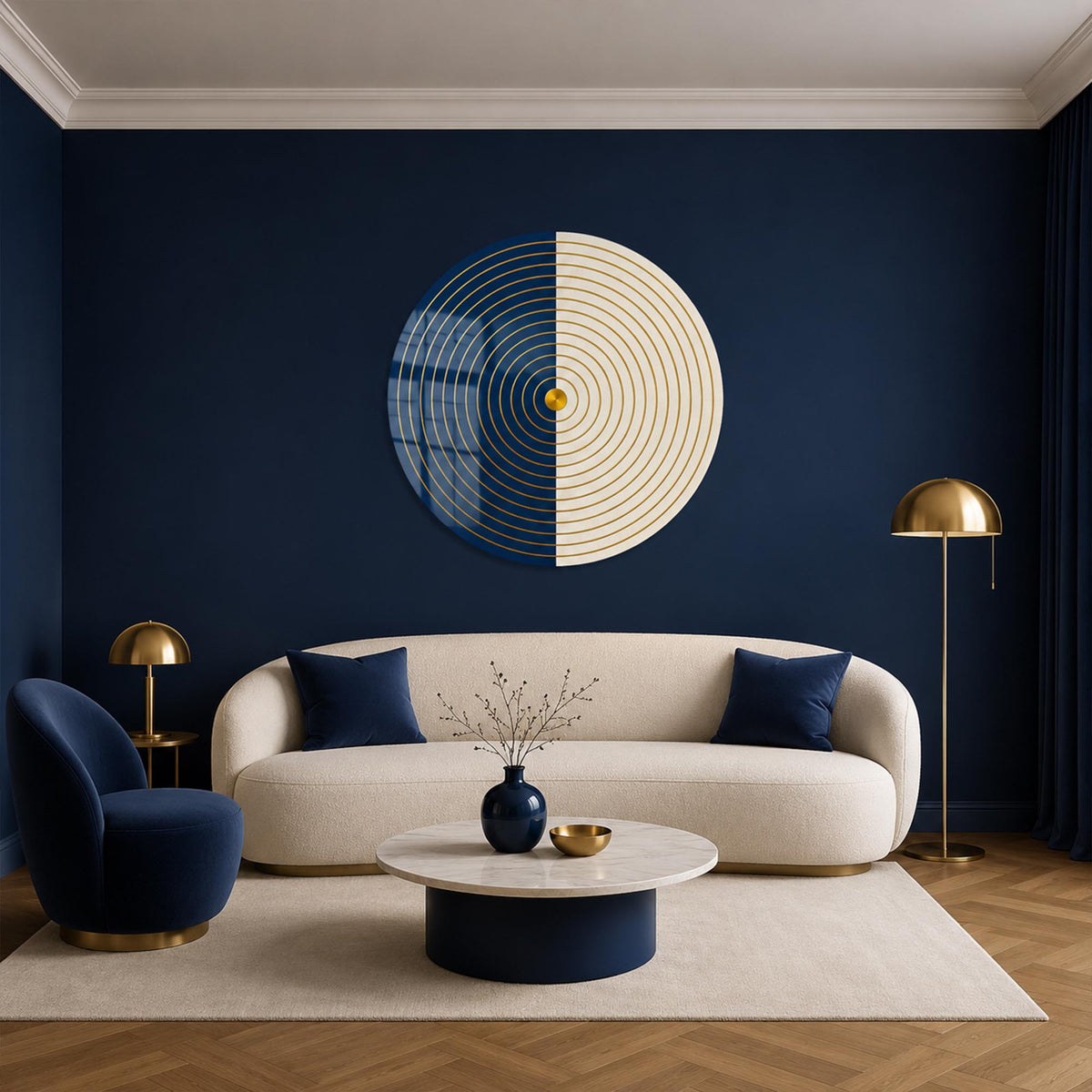Golden Equilibrium in a modern room