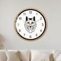 Geometric Wolf with gold frame