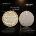Ayatul Kursi Gold Medallion — tempered glass, ultra HD print, ready to hang