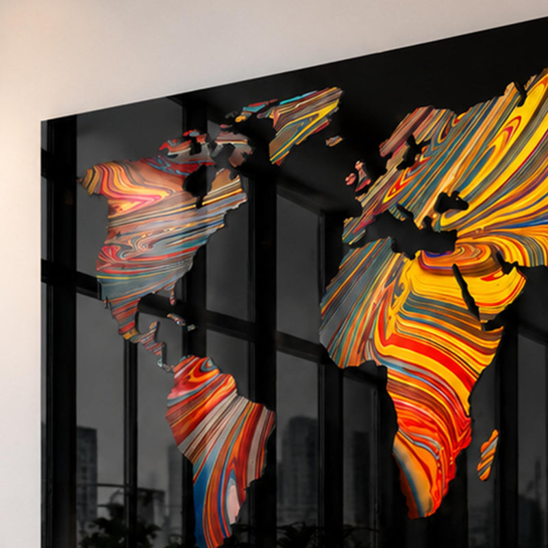 Marbled World Map lifestyle view