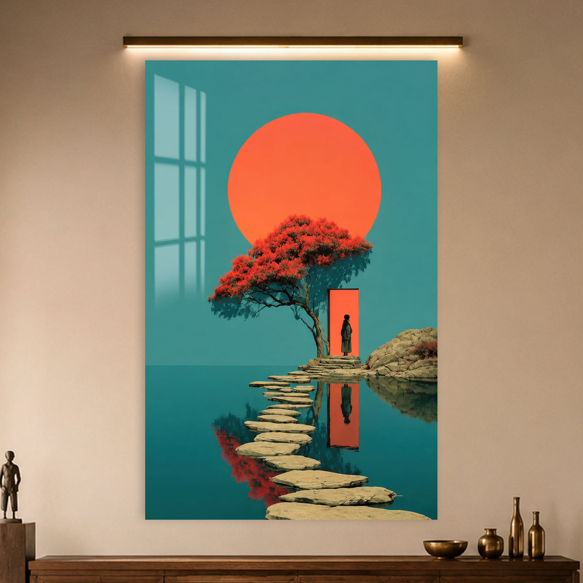 Portal at Sunset in a modern room