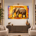 Artronauts Glass Print Sunset Elephant Glass Wall Art