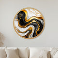 Gilded Marble Flow with gold frame