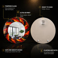 Molten Ember Swirl — tempered glass, ultra HD print, ready to hang