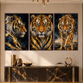 Golden Tiger with walnut frame